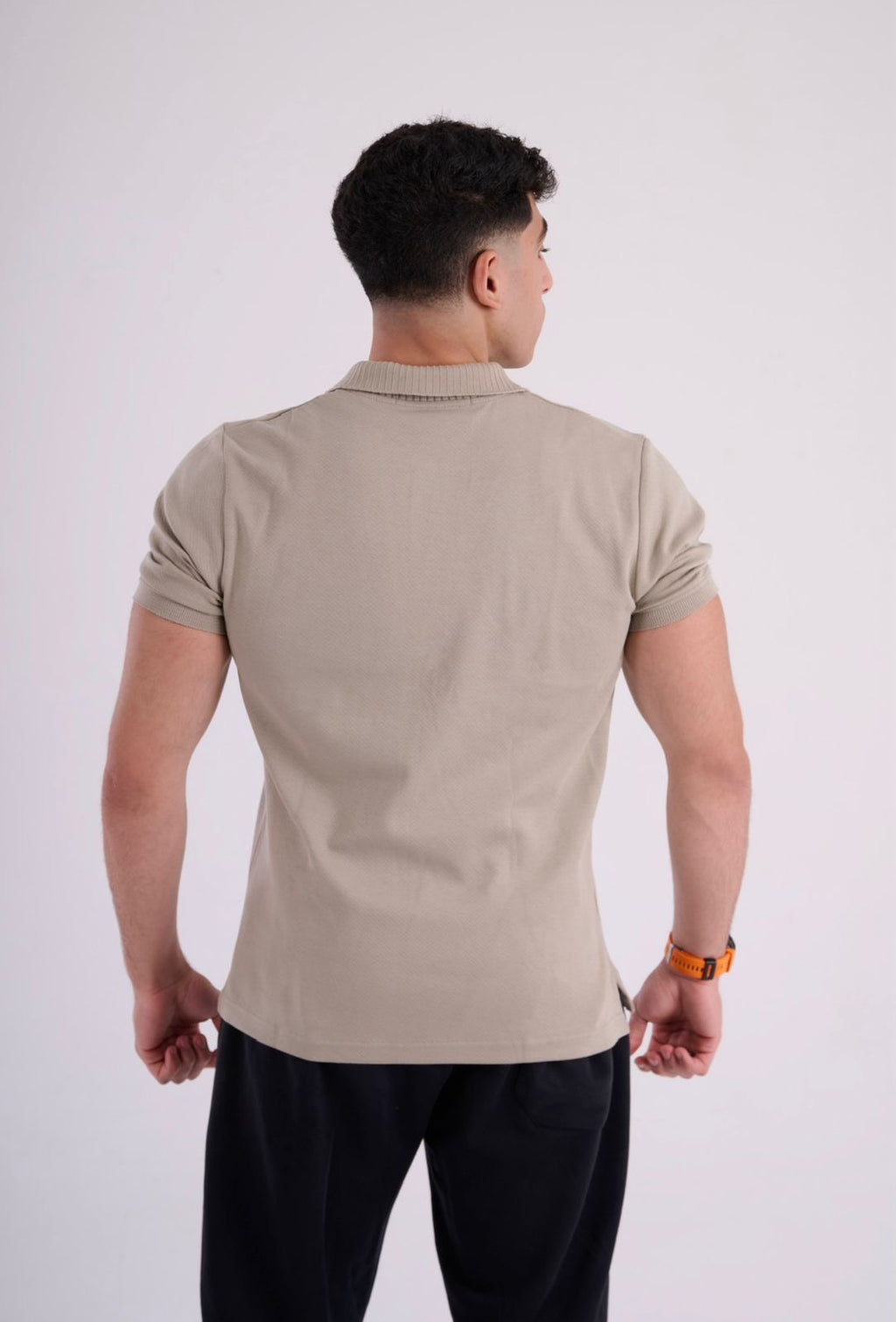 Classic Knit Polo – Beige